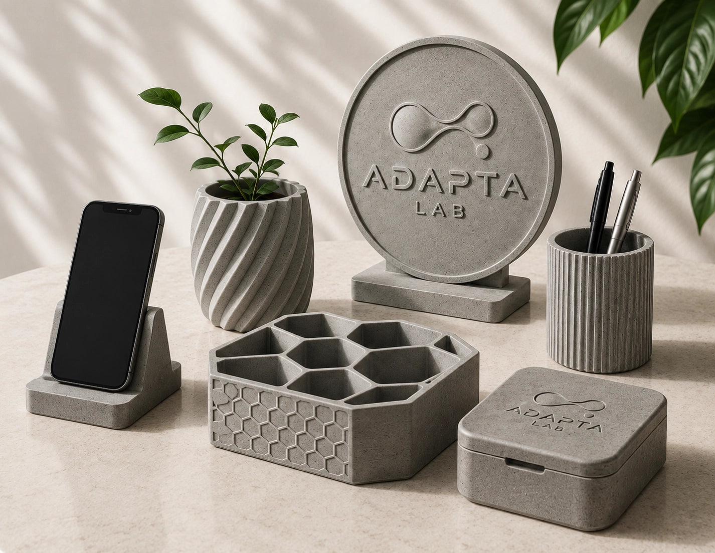 Composição com objetos personalizáveis ADAPTA LAB