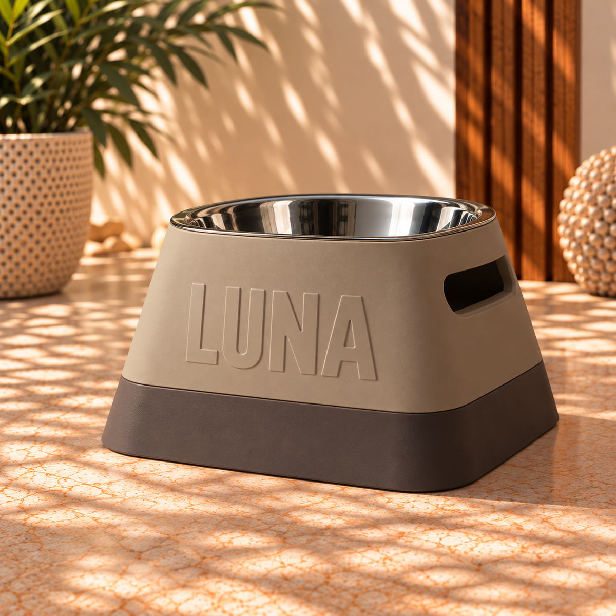 Suporte Personalizado | Cube + Tigela Inox