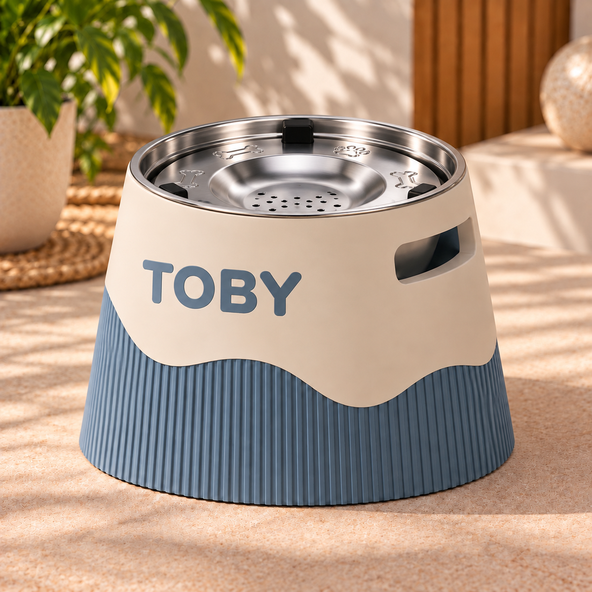 Suporte Personalizado | Canelado + Bebedouro Inox Antiderrame