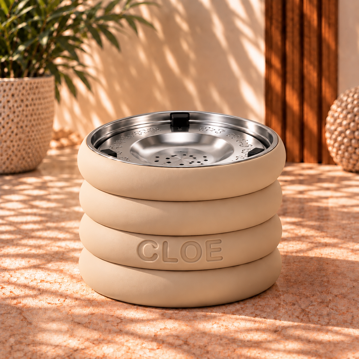 Suporte Personalizado | Rings + Bebedouro Inox Antiderrame