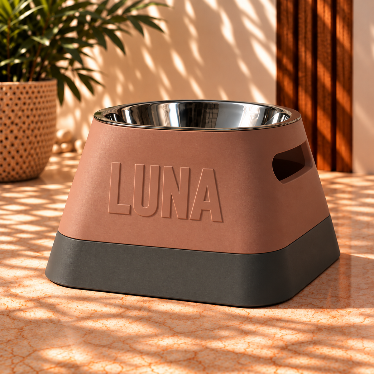 Suporte Personalizado | Cube + Tigela Inox
