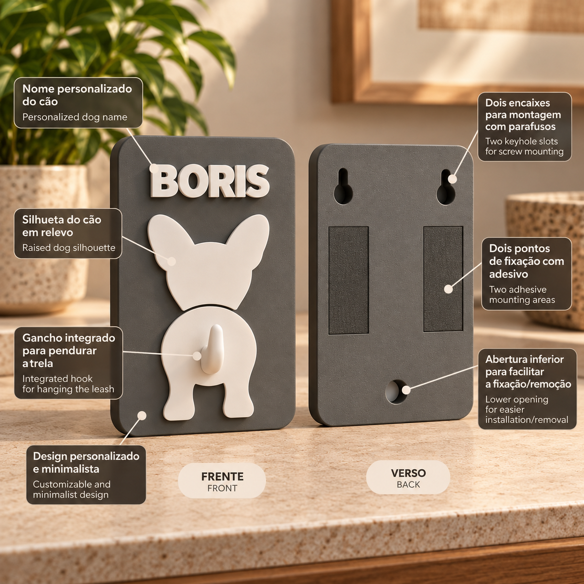 Suporte para Trela de Cão Personalizado