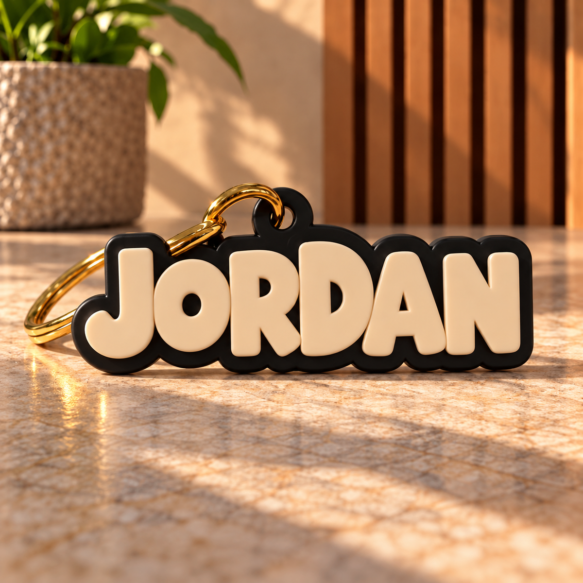 Placa de identificação personalizada para cão com nome e número de contacto