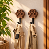Suporte de parede em forma de patinha para acessórios pet — kit de 2 unidades