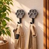 Suporte de parede em forma de patinha para acessórios pet — kit de 2 unidades